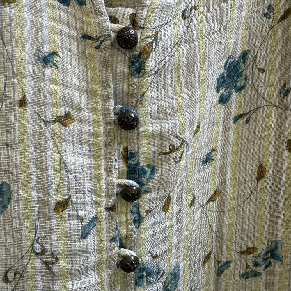 Anthropologie By Pilcro The Tavi Button Down Blouse Size L Cottagcore Prairie - Picture 4 of 14